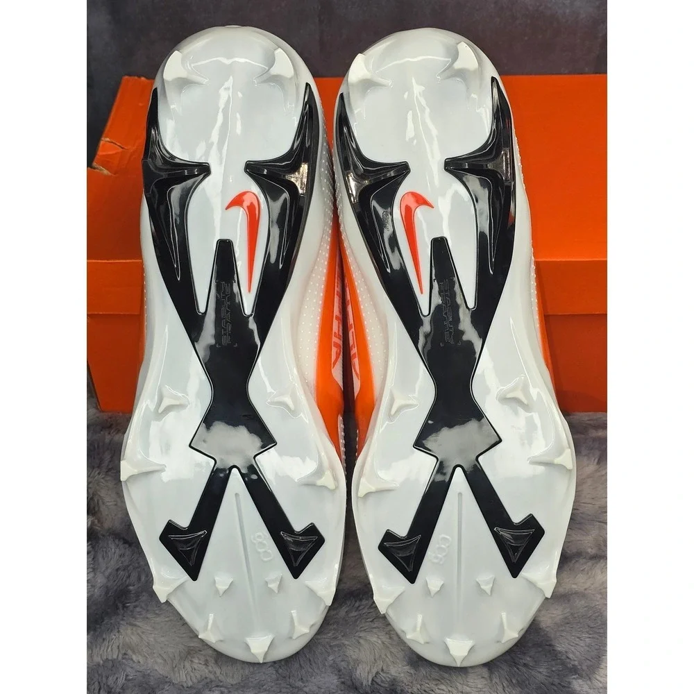 NWB Nike Alpha Menace 4 Elite TB P White Orange Football Cleats SZ 12.5